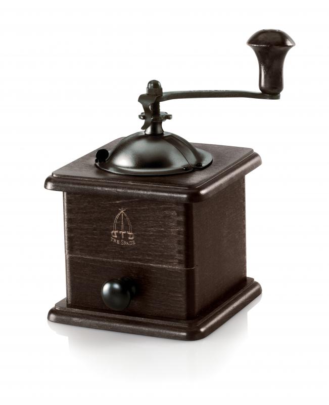 Dark Square Beech Wood and Steel Sheet Manual Traditional Coffee Grinder 1 Dark Square Beech Wood and Steel Sheet Manual Traditional Coffee Grinder